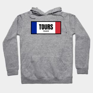 Tours City in French Flag Colors Hoodie